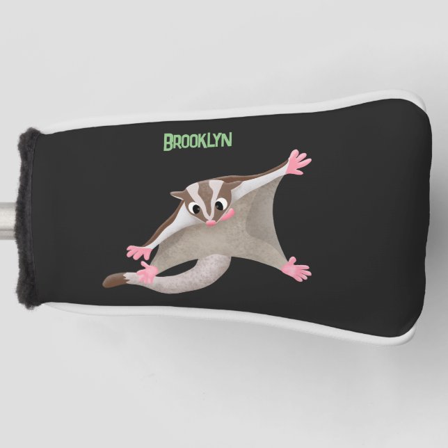 Couvre-club De Golf Caricature de planeur de sucre joyeux (Devant)