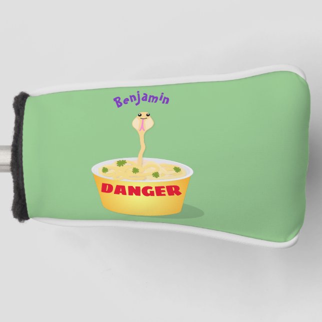 Couvre-club De Golf Caricature de serpent aux nouilles mignonnes illus (Devant)