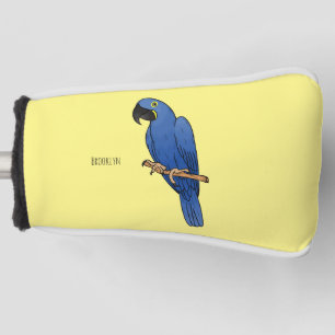 Couvre-club De Golf Caricature d'oiseau macaw Hyacinth