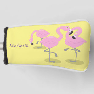 Couvre-club De Golf Caricature en trio flamand rose mou
