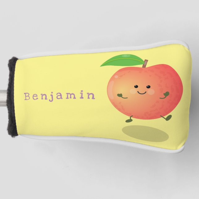 Couvre-club De Golf Caricature jaune pêche très agréable (Devant)