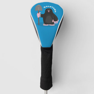 Couvre-club De Golf Caricature mole joyeux