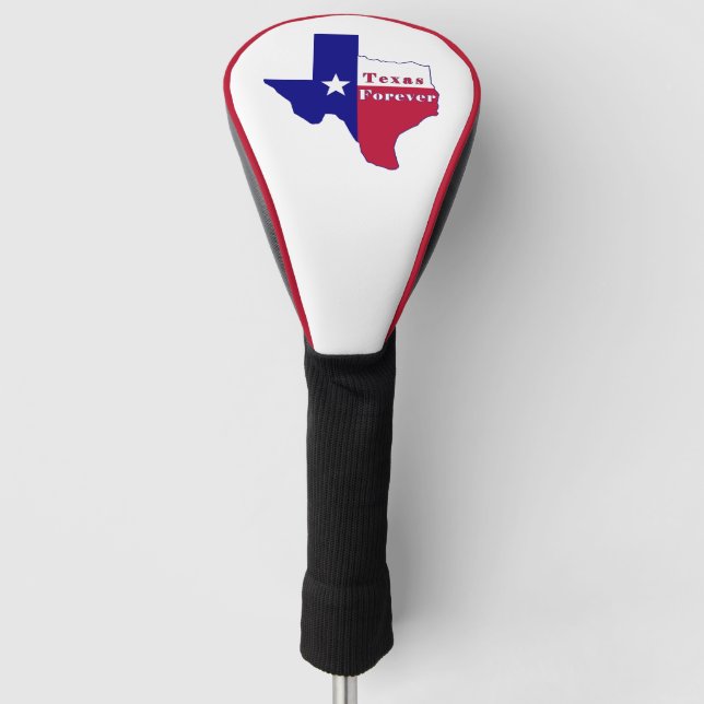 Couvre-club De Golf Carte du drapeau Texas Forever (Devant)