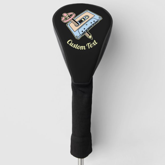 Couvre-club De Golf Cassette audio avec crayon (Devant)