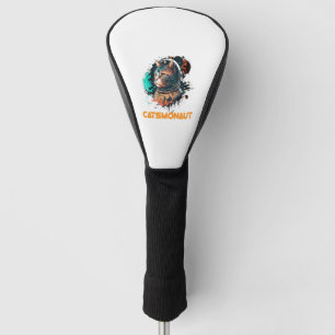 Couvre-club De Golf Catsmonaute Astronaut Chat Ou Chat Spatial