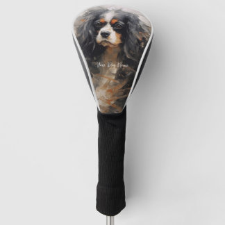 Couvre-club De Golf Cavalier King Charles Spaniel Chien dans le vent 0