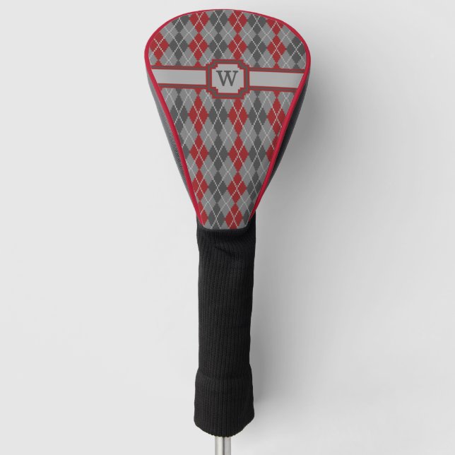 Couvre-club De Golf Cendres et couverture à motifs de losanges de (Devant)