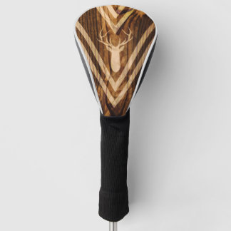 Couvre-club De Golf Cerfs communs de Boho sur le bois rustique