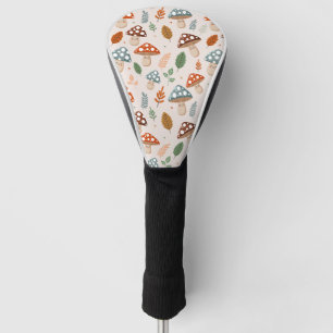 Couvre-club De Golf Champignon, Feuillage d'automne, Motif de la natur