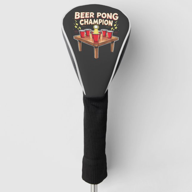 Couvre-club De Golf Champion de la bière Pong Ping Pong Boire (Devant)