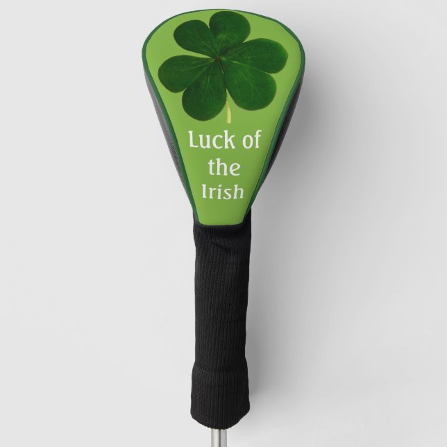 Couvre-club De Golf Chance des Irlandais Trèfle Vert  (Devant)