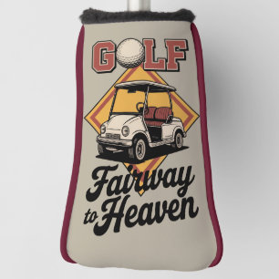 Couvre-club De Golf Chariot de golf rétro Fairway To Heaver Golf drôle