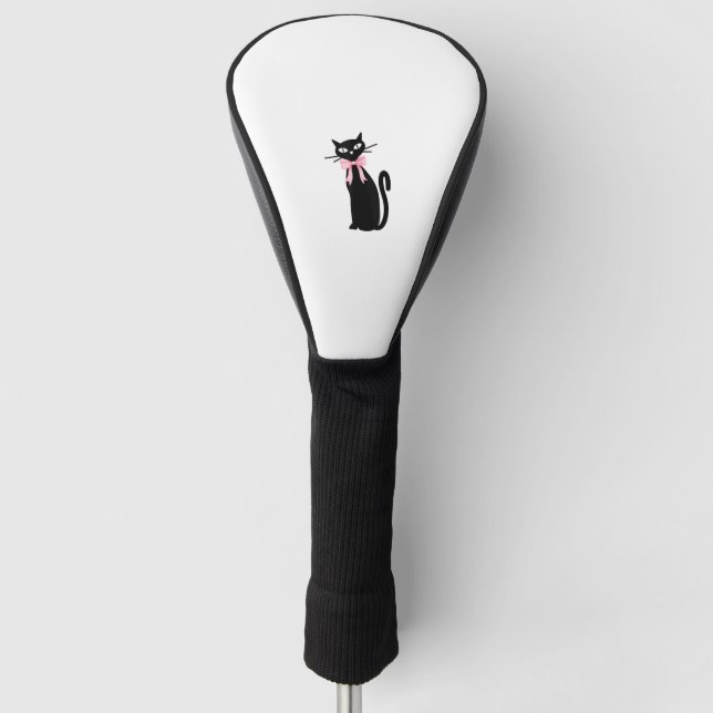Couvre-club De Golf Chat Atomique avec chatte rose Chatte Fille Nettoy (Devant)