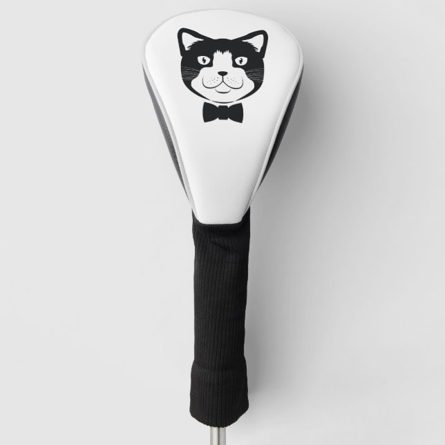 Couvre-club De Golf Chat avec Cravate (Devant)