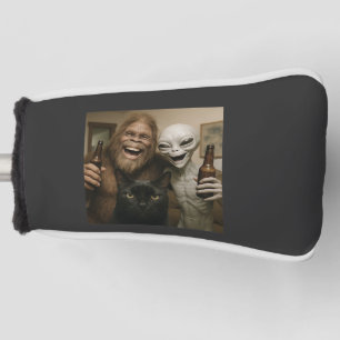 Couvre-club De Golf Chat Bigfoot Alien Selfie Meilleure Amie Photo Drô