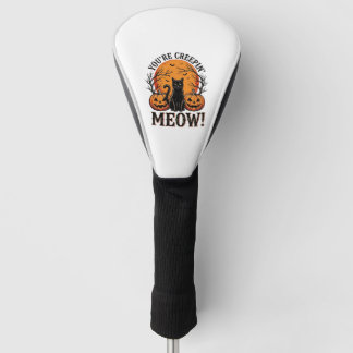 Couvre-club De Golf Chat de Halloween vintage qui me fait peur Gravure