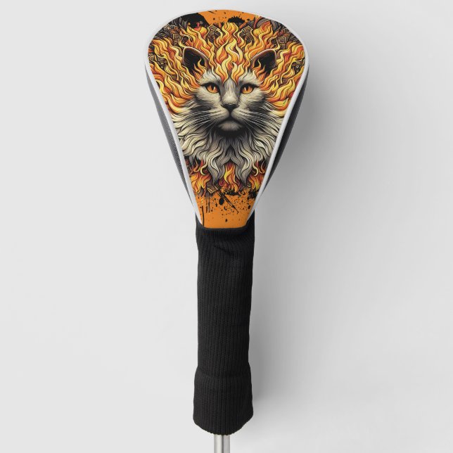 Couvre-club De Golf Chat d'enfer (Devant)