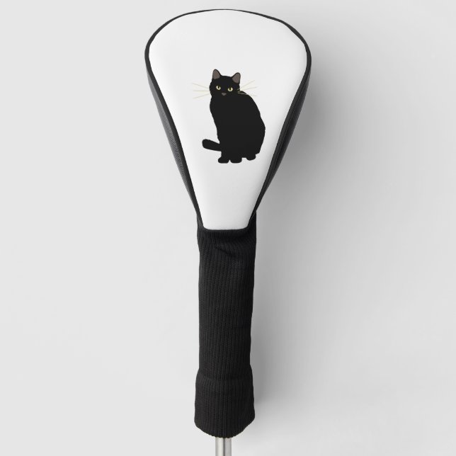 Couvre-club De Golf Chat noir Dessin Cute Chat Noir Chat Maman Amoureu (Devant)