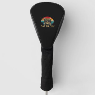 Couvre-club De Golf Chat Papa Vintage 80 Style Chat Rétro Disques