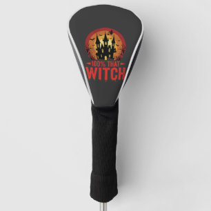 Couvre-club De Golf Château d'Halloween de cette sorcière à 100%
