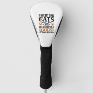 Couvre-club De Golf Chats Anciens Drôles Adorés Comme Dieux Chemise Vi
