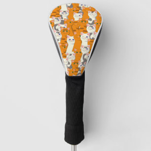 Couvre-club De Golf Chats blancs et gingembre motif yeux verts yeux bl