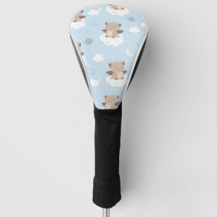 Couvre-club De Golf Chats d'ange Kawaii sur motif de nuages