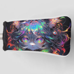 Couvre-club De Golf Chatte arc-en-ciel adorable furry anime