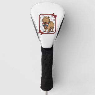 Couvre-club De Golf Chemise à nœud papillon capybara patriotique vinta