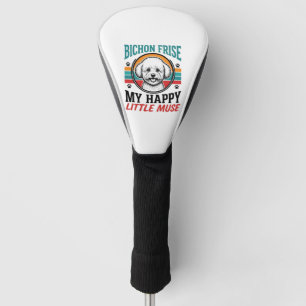 Couvre-club De Golf Chemise Bichon Frise Esprit Vintage Chien Art_1