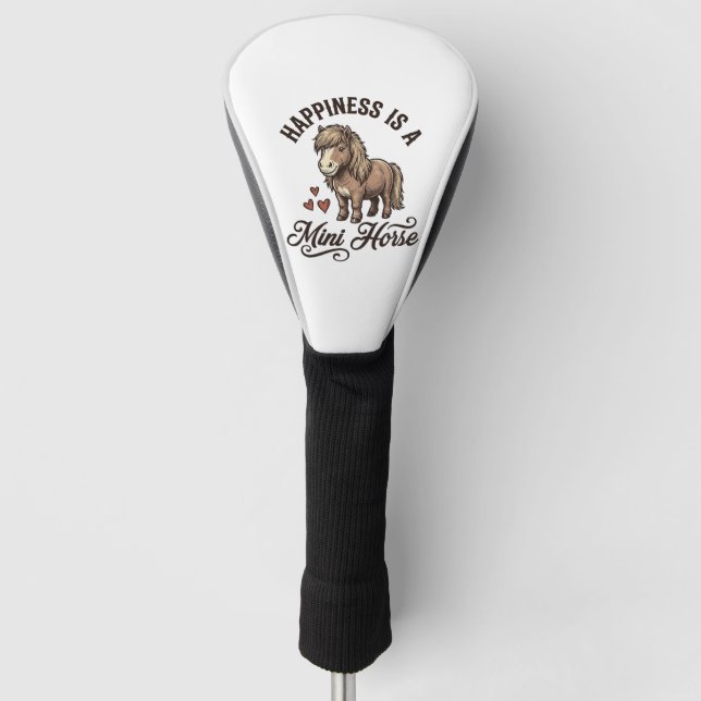Couvre-club De Golf Chemise de conception de cheval miniature gravure  (Devant)