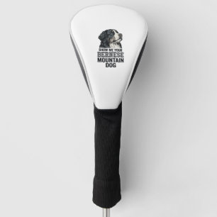 Couvre-club De Golf Chemise de conception de gravure vintage de chien