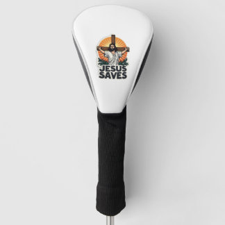 Couvre-club De Golf Chemise de foi avec gravure vintage Jésus Sauve (1