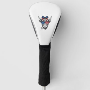 Couvre-club De Golf Chemise de gravure vintage de vache des Highlands