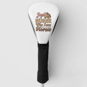 Couvre-club De Golf Chemise de gravure vintage d'infirmière qui aime l