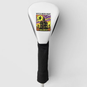 Couvre-club De Golf Chemise Halloween Sorcière Vintage Maison Hantée N