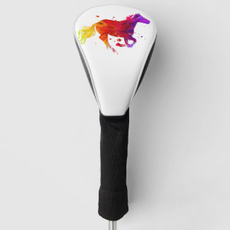 Couvre-club De Golf Cheval coloré