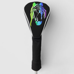 Couvre-club De Golf Cheval coloré tête