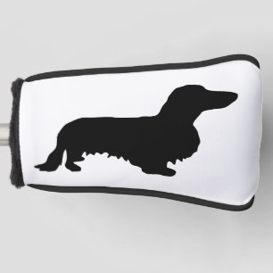 Couvre-club De Golf Cheveux longs Dachshund - Silhouette 1