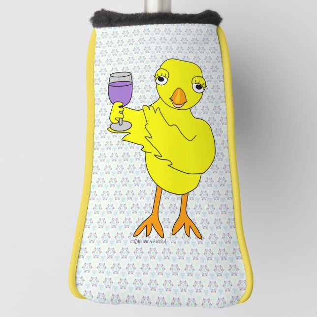 Couvre-club De Golf Chick en verre de vin (Tourné à 90°)