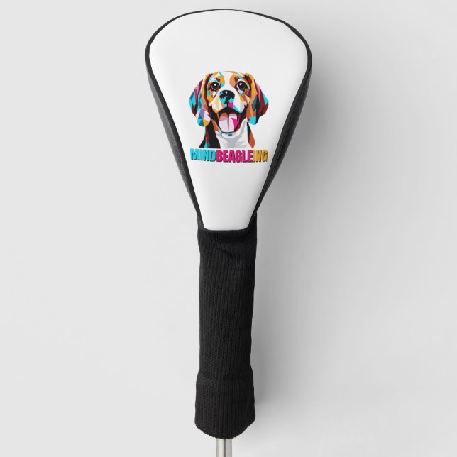 Couvre-club De Golf Chien Beagle de l'état d'esprit (Devant)