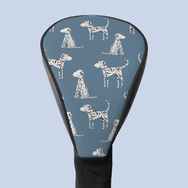 Couvre-club De Golf Chien dalmate vert Turquoise (Dalmatian dog pattern golf head cover)