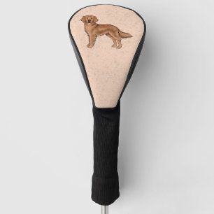 Couvre-club De Golf Chien de dessin animé mignon Retriever Brun Rouge