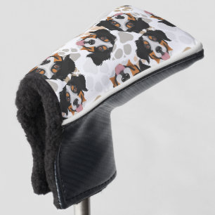 Couvre-club De Golf Chien de montagne de Bernese de motif de pattes de