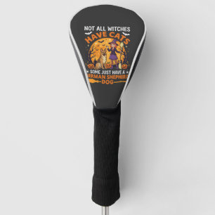 Couvre-club De Golf Chien de sorcière drôle d'Halloween Berger Alleman