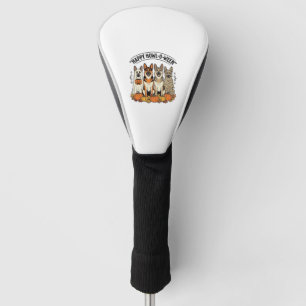 Couvre-club De Golf Chien d'Halloween Joyeux Howl-O-Ween Vintage Berge