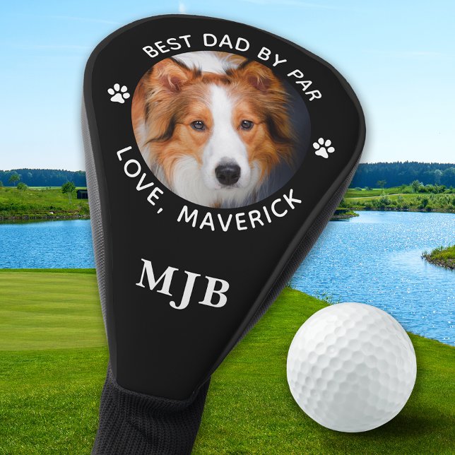Couvre-club De Golf Chien Papa Photo personnalisée Monogramme personna (Créateur téléchargé)