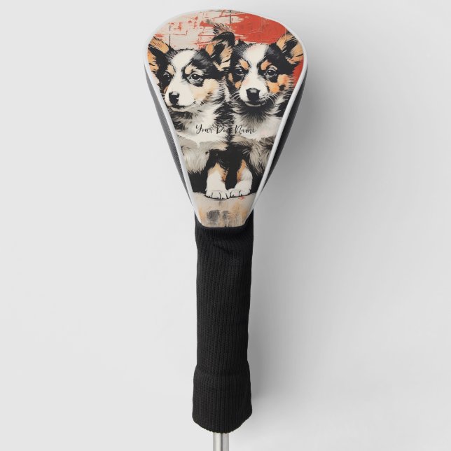 Couvre-club De Golf Chiens de marionnettes gallois 003 - Raimon Pala (Devant)