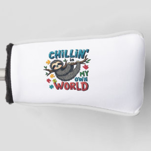 Couvre-club De Golf Chilling dans mon monde Sensibilisation sur l'auti