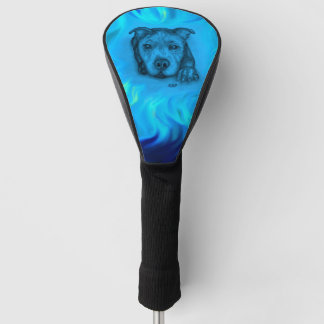 Couvre-club De Golf Chiots Staffy Bleu